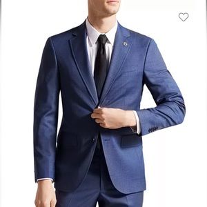 Ted Baker Upsala Navy Blue Mix Suit Blazer 38R NWT